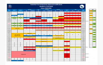 Calendrier Foot Jeunes